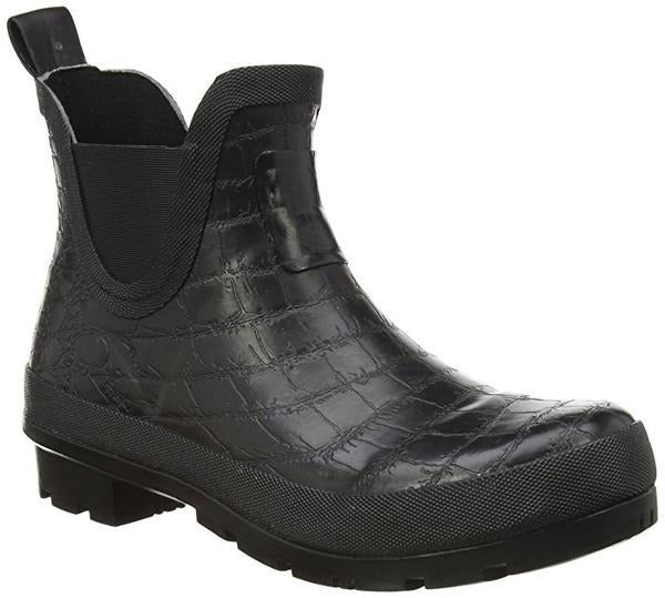 Joules black cheap rain boots