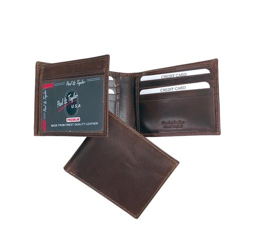 Paul & Taylor 2275 Cowhide Leather Bi-Fold Wallet
