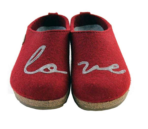 HAFLINGER Women's Grizzly Lovely Wool Clogs