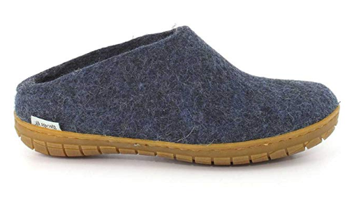 Glerups Unisex Model BR Wool Slipper Rubber Sole