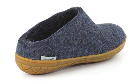 Glerups Unisex Model BR Wool Slipper Rubber Sole