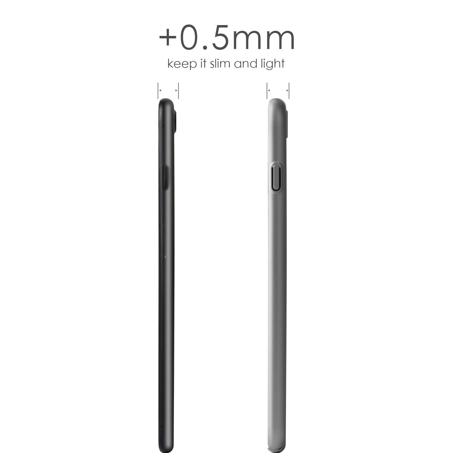 Roopose Ultra Slim Light and Thin Feel Anti-Fingerprints Cell Phone Case Full Protection Hard PC Cover Shell Compatible with iPhone 7/8 Plus