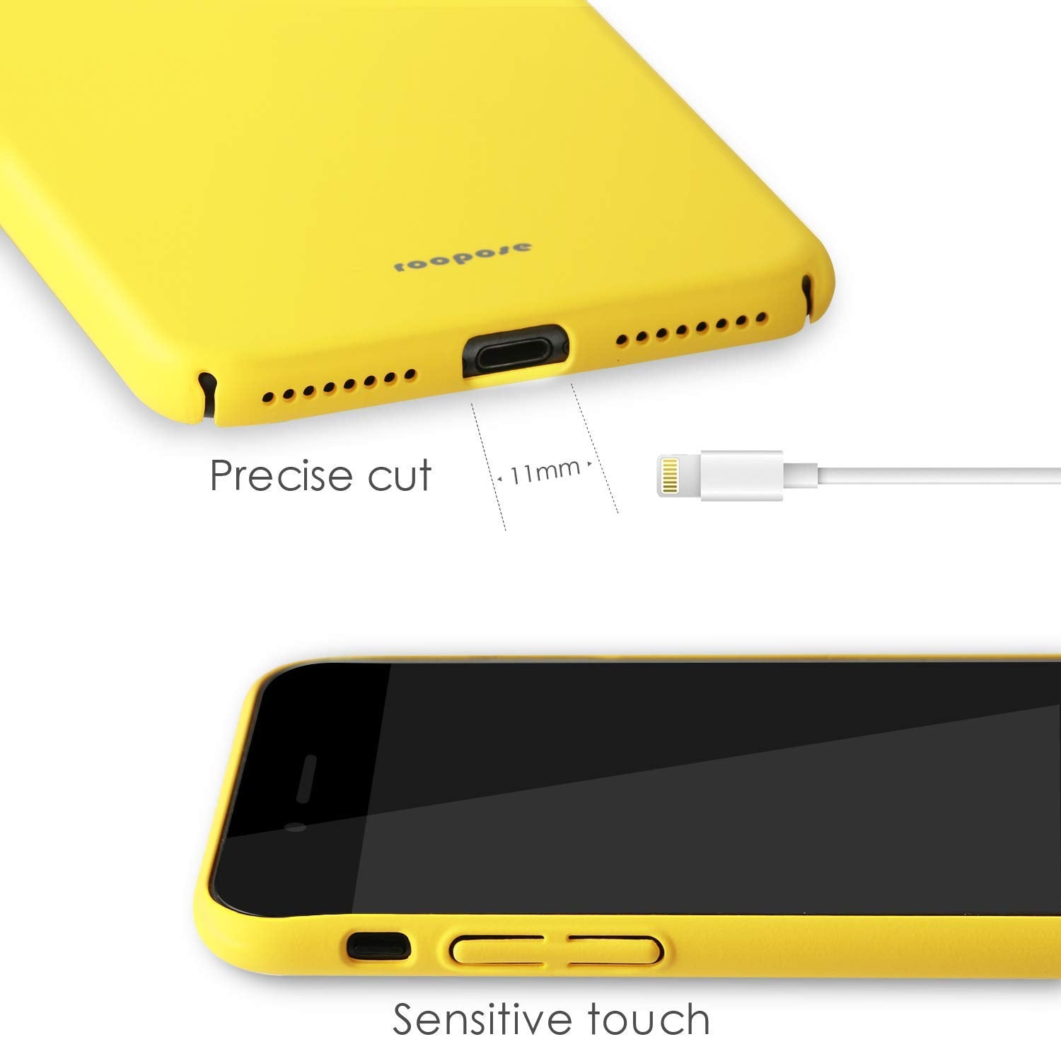 Roopose Ultra Slim Light and Thin Feel Anti-Fingerprints Cell Phone Case Full Protection Hard PC Cover Shell Compatible with iPhone 7/8 Plus