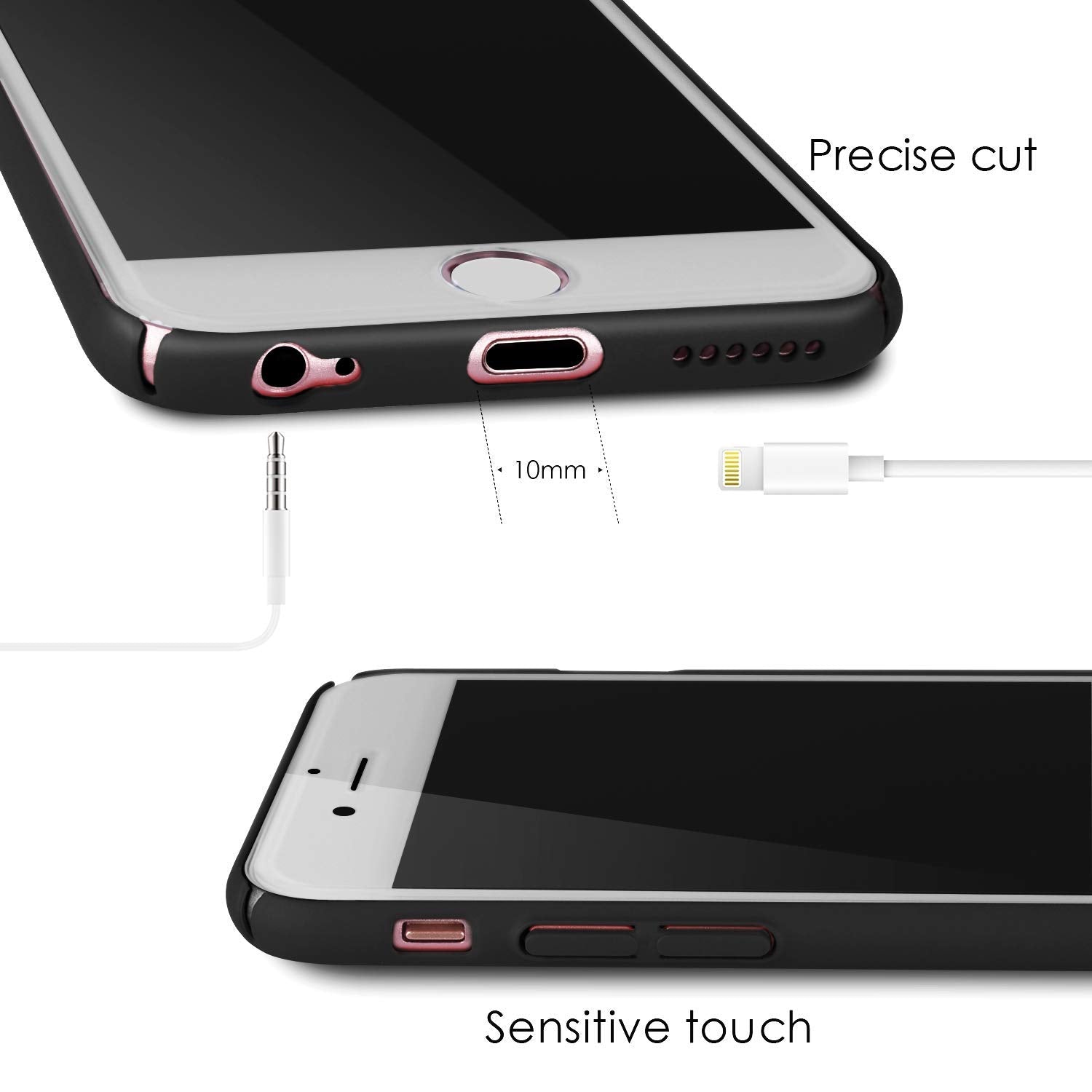 Roopose Phone Protective Case Ultra Thin Slim Skin Touch Feel Hard Cover Protect Bumper Fit Phone Shell Case Compatible with iPhone 6/6s