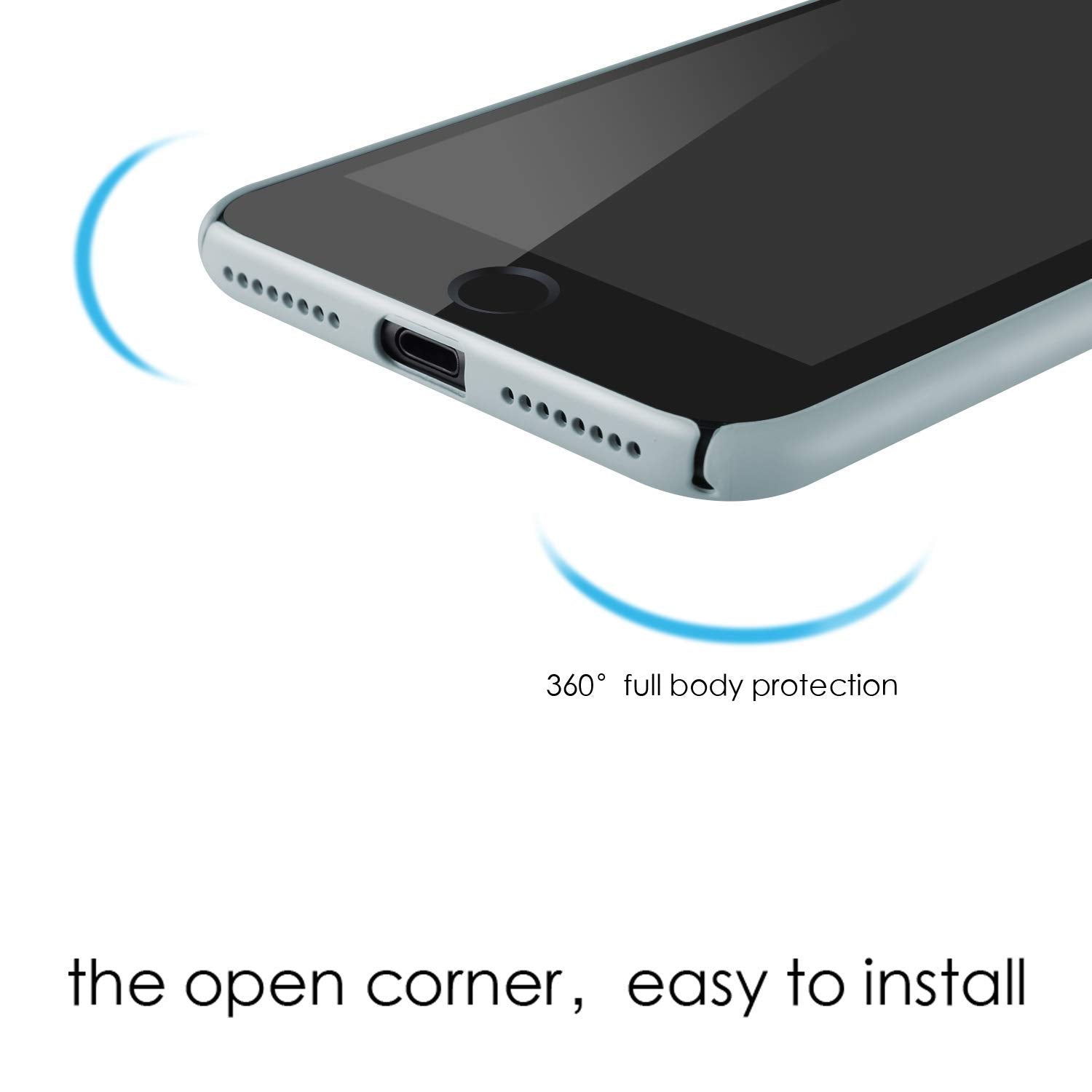Roopose Ultra Slim Light and Thin Feel Anti-Fingerprints Cell Phone Case Full Protection Hard PC Cover Shell Compatible with iPhone 7/8 Plus