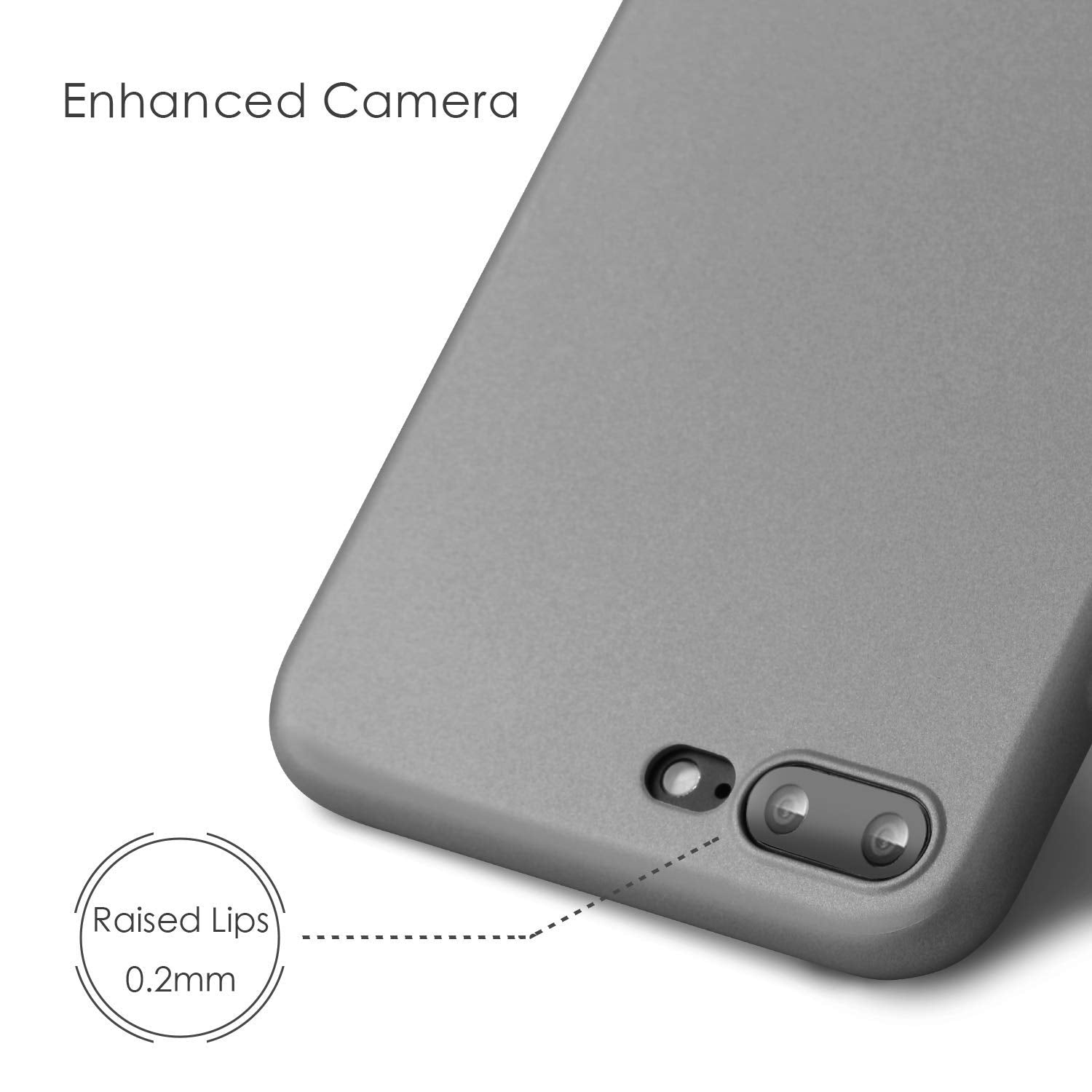 Roopose Ultra Slim Light and Thin Feel Anti-Fingerprints Cell Phone Case Full Protection Hard PC Cover Shell Compatible with iPhone 7/8 Plus