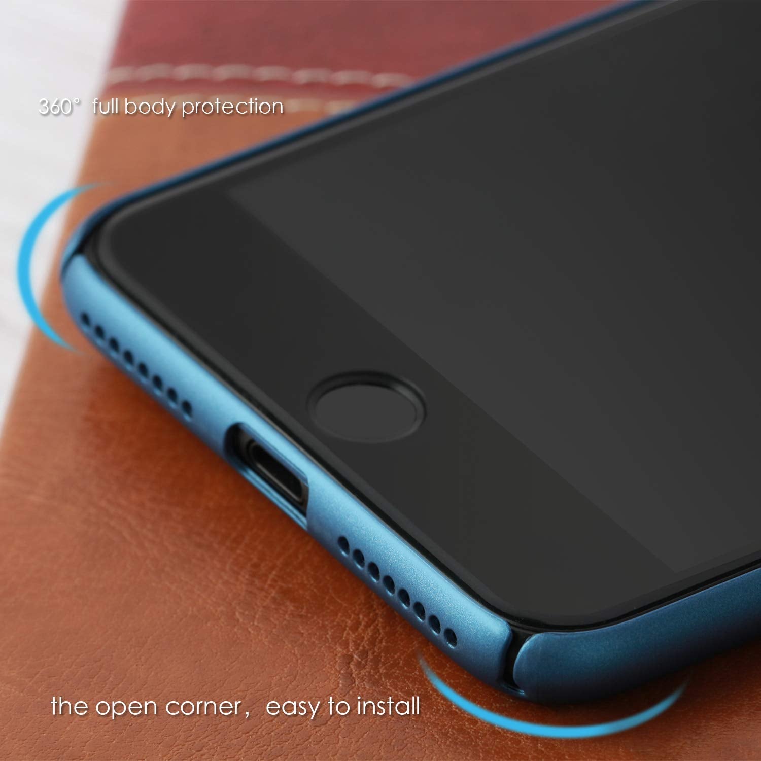 Roopose Ultra Slim Light and Thin Feel Anti-Fingerprints Cell Phone Case Full Protection Hard PC Cover Shell Compatible with iPhone 7/8 Plus