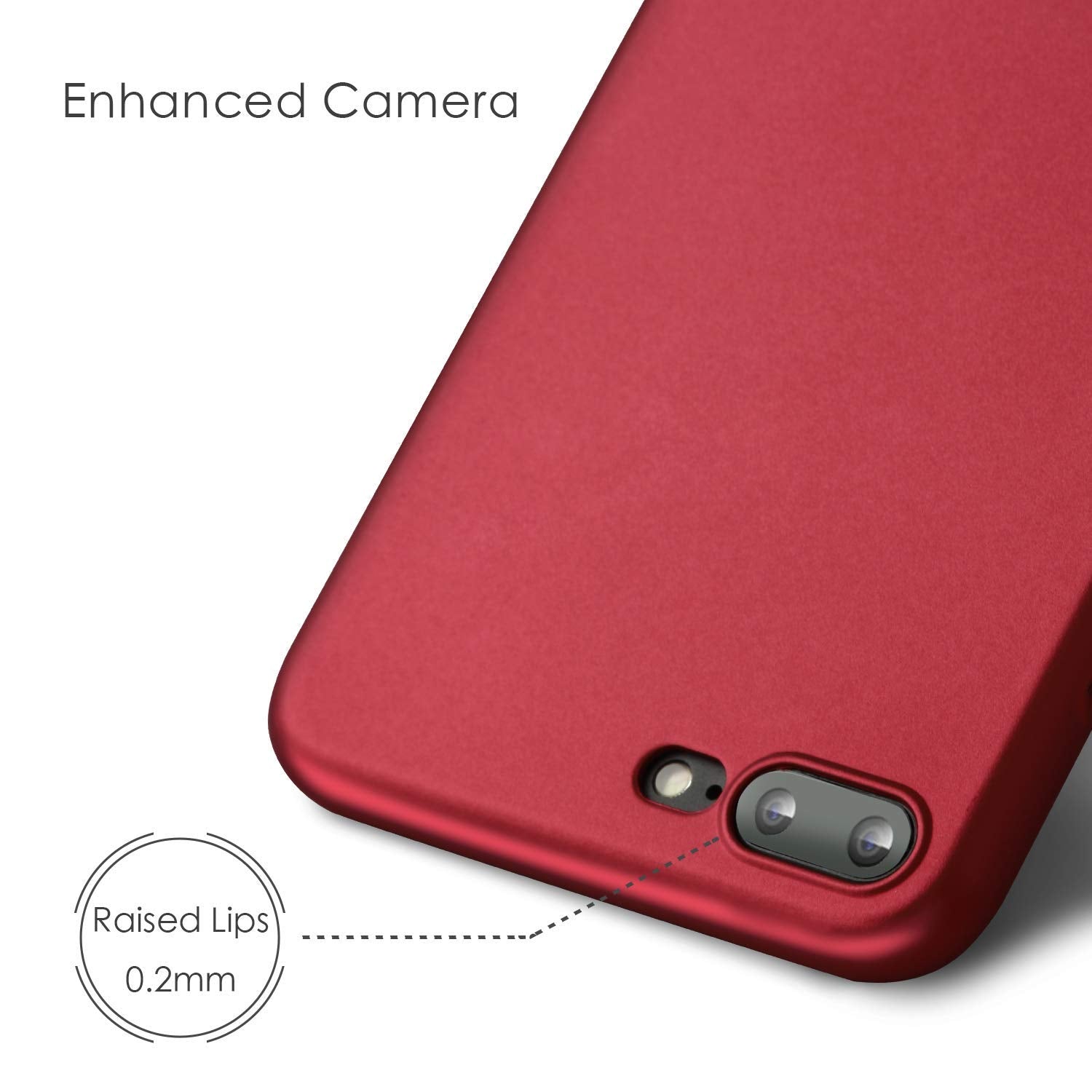 Roopose Ultra Slim Light and Thin Feel Anti-Fingerprints Cell Phone Case Full Protection Hard PC Cover Shell Compatible with iPhone 7/8 Plus
