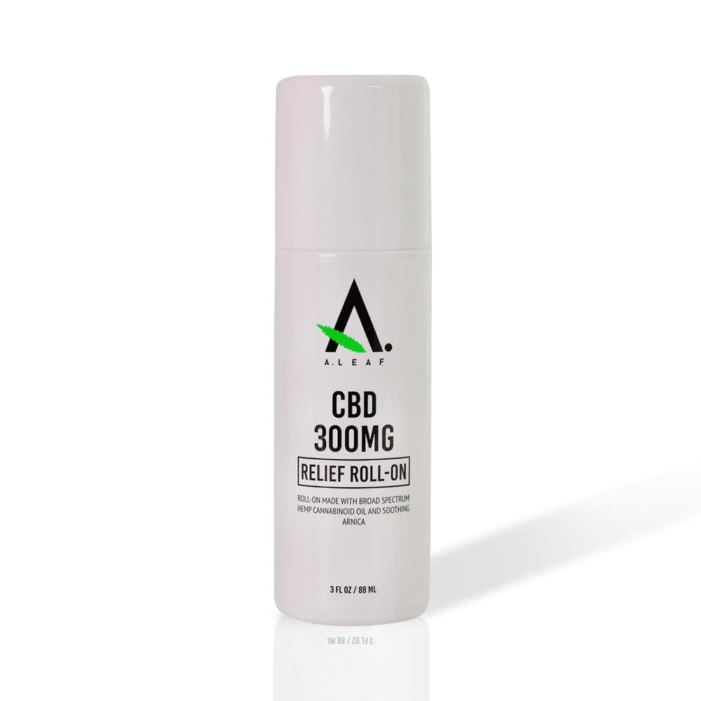 A.Leaf CBD 300MG Relief Roll-On 3 FL Oz.
