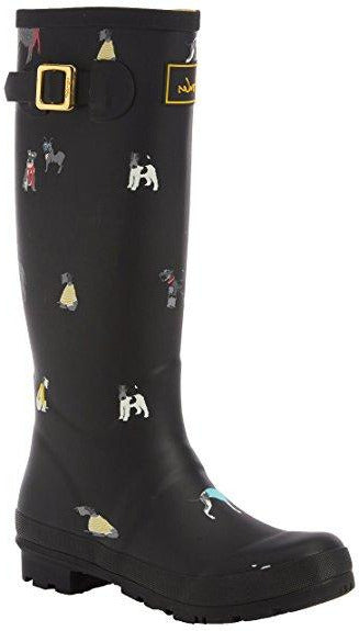 Joules Welly Print Women's Rubber Rain Boots Waterproof