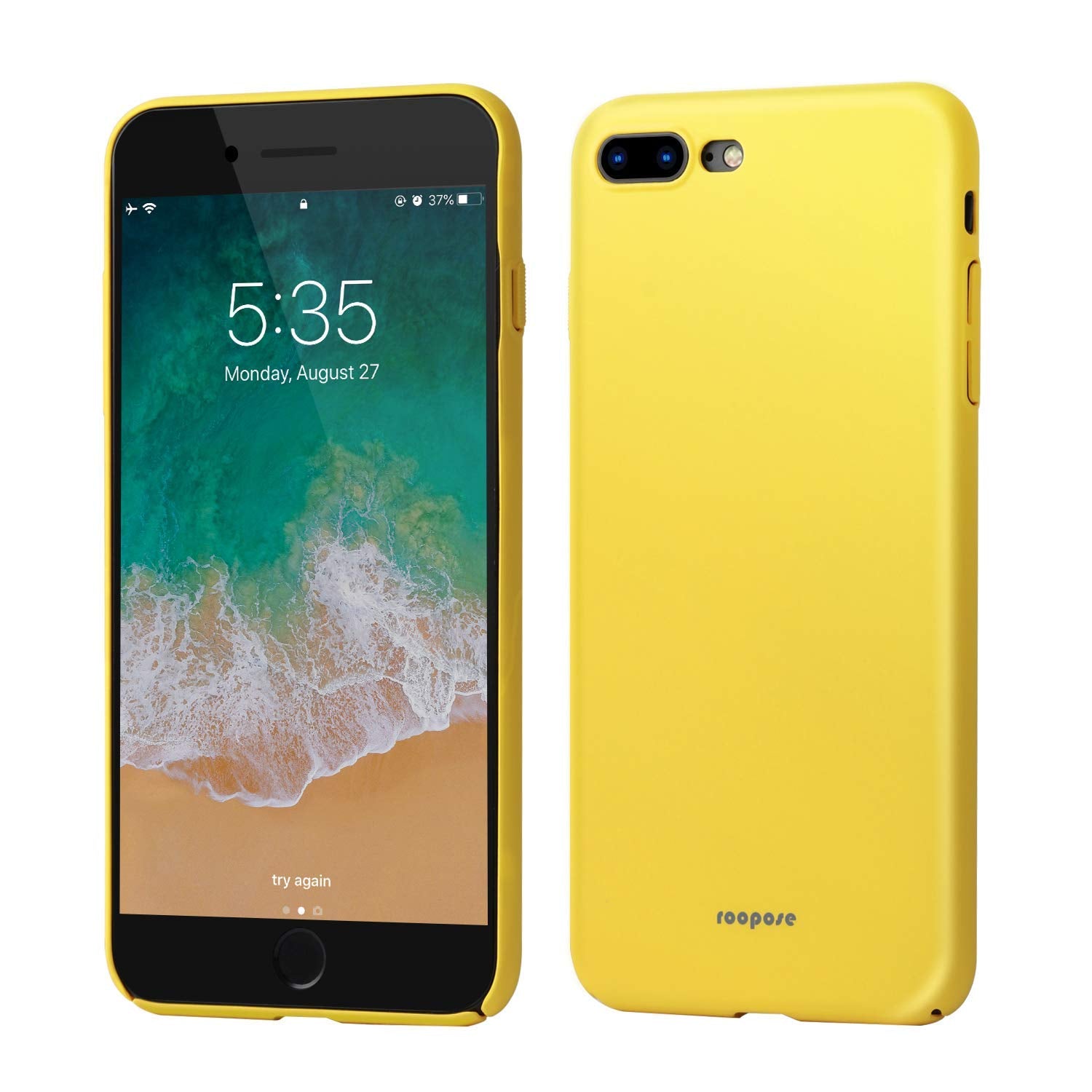 Roopose Ultra Slim Light and Thin Feel Anti-Fingerprints Cell Phone Case Full Protection Hard PC Cover Shell Compatible with iPhone 7/8 Plus