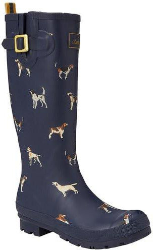 Joules Welly Print Women's Rubber Rain Boots Waterproof
