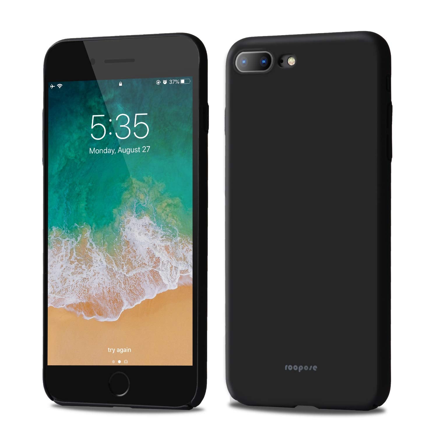 Roopose Ultra Slim Light and Thin Feel Anti-Fingerprints Cell Phone Case Full Protection Hard PC Cover Shell Compatible with iPhone 7/8 Plus