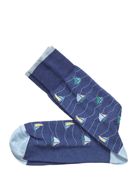 Johnston & Murphy Pima Cotton Sailboat Socks