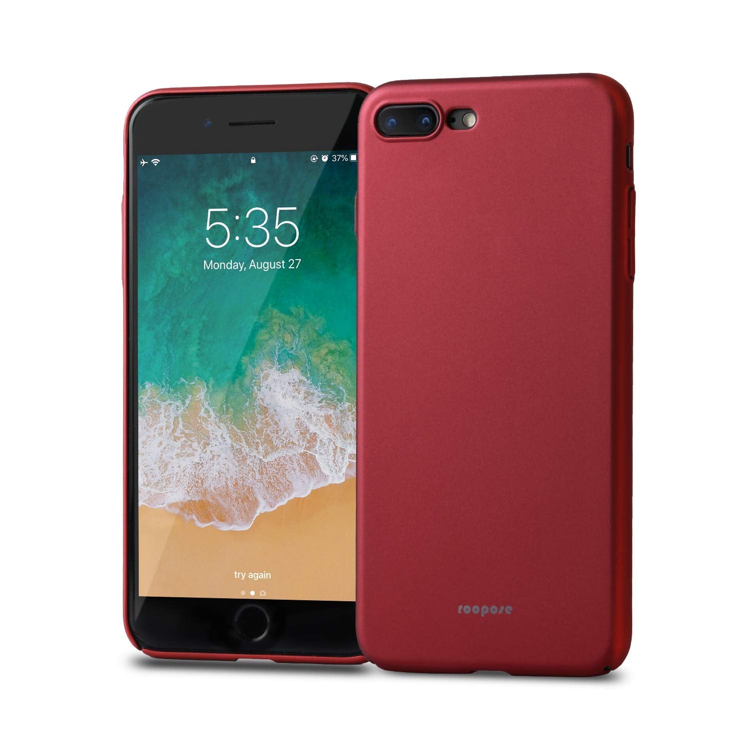 Roopose Ultra Slim Light and Thin Feel Anti-Fingerprints Cell Phone Case Full Protection Hard PC Cover Shell Compatible with iPhone 7/8 Plus