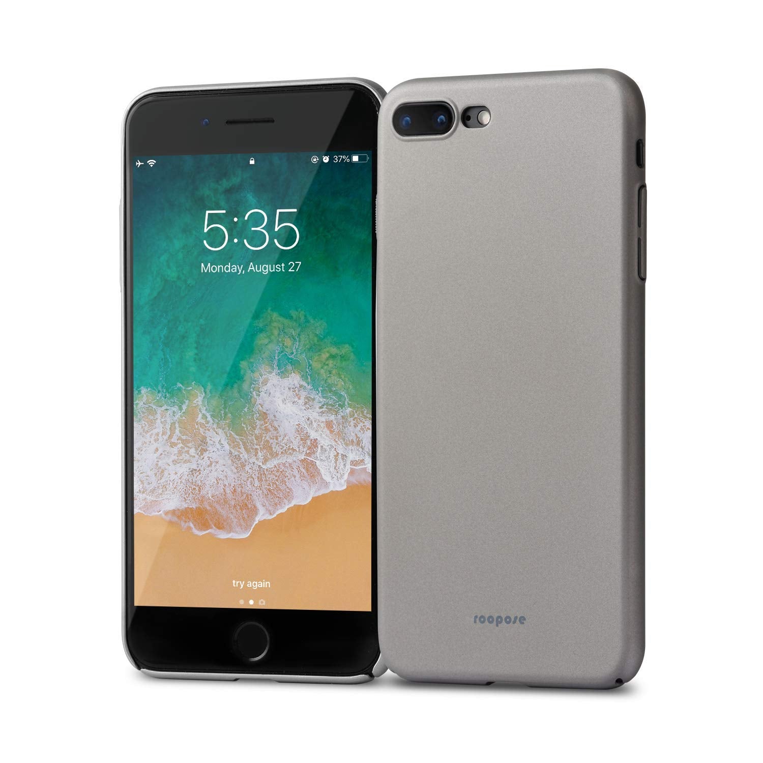 Roopose Ultra Slim Light and Thin Feel Anti-Fingerprints Cell Phone Case Full Protection Hard PC Cover Shell Compatible with iPhone 7/8 Plus