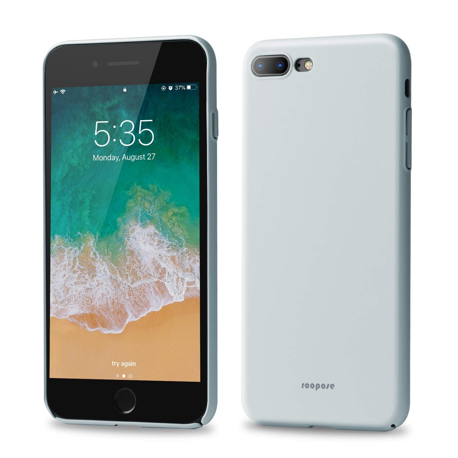 Roopose Ultra Slim Light and Thin Feel Anti-Fingerprints Cell Phone Case Full Protection Hard PC Cover Shell Compatible with iPhone 7/8 Plus