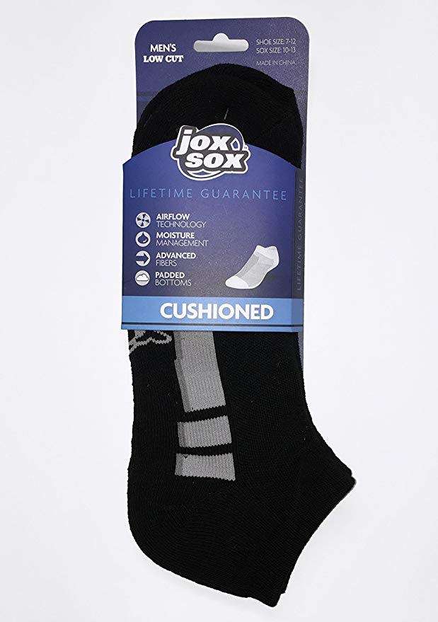 Jox Sox Men's Low Cut Shoe Socks Cushioned