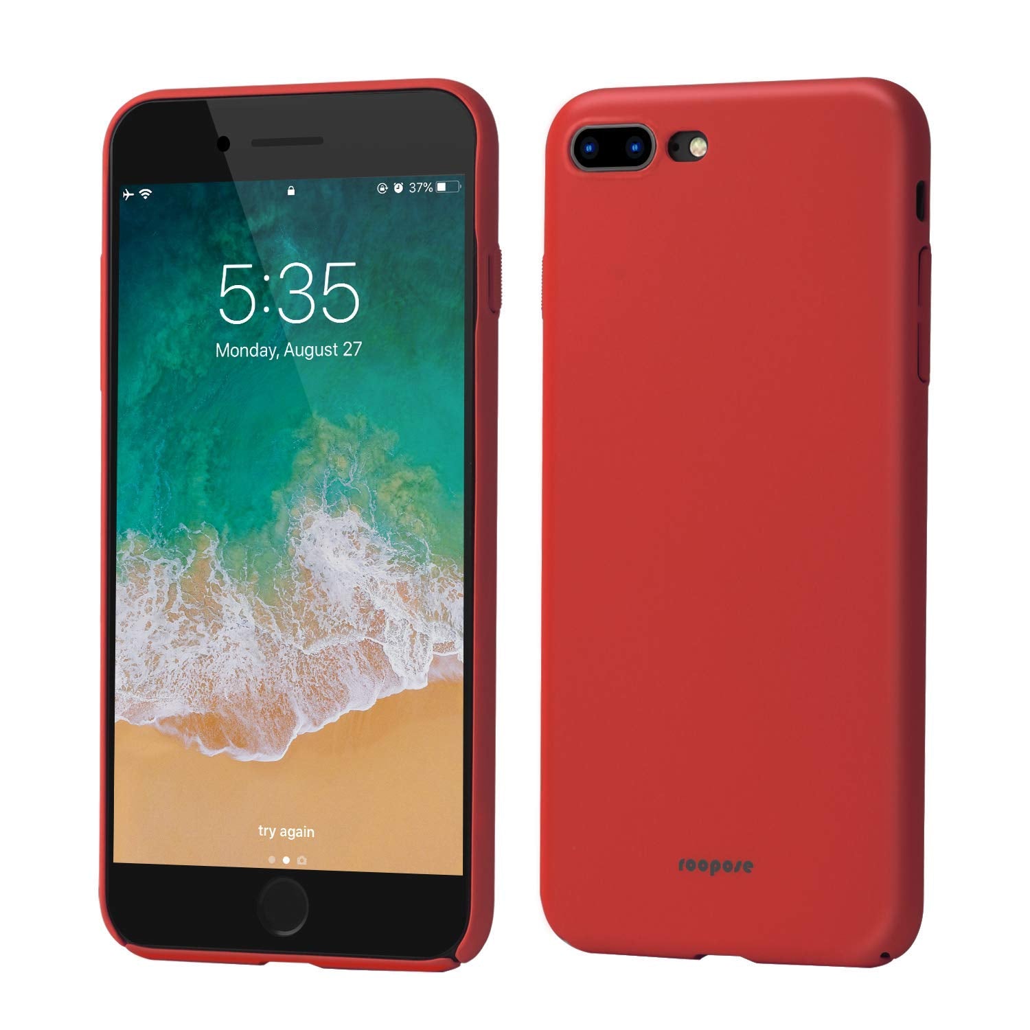 Roopose Ultra Slim Light and Thin Feel Anti-Fingerprints Cell Phone Case Full Protection Hard PC Cover Shell Compatible with iPhone 7/8 Plus