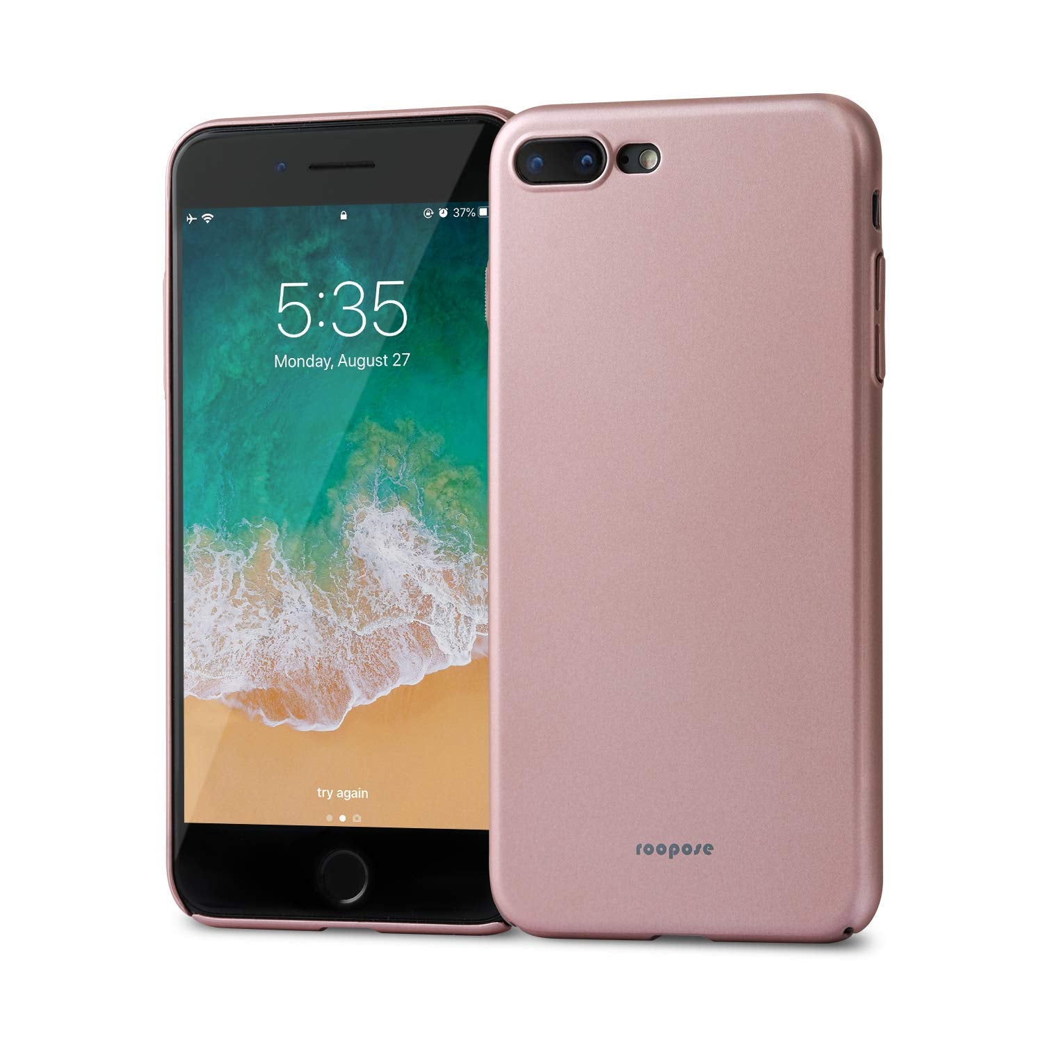 Roopose Ultra Slim Light and Thin Feel Anti-Fingerprints Cell Phone Case Full Protection Hard PC Cover Shell Compatible with iPhone 7/8 Plus