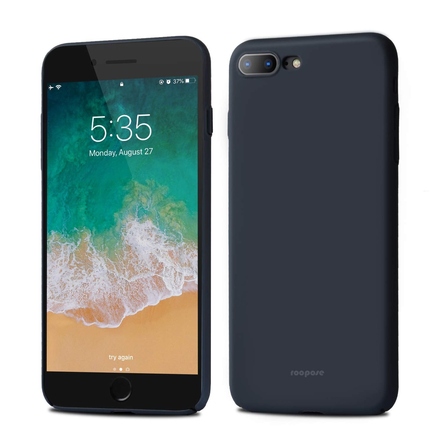 Roopose Ultra Slim Light and Thin Feel Anti-Fingerprints Cell Phone Case Full Protection Hard PC Cover Shell Compatible with iPhone 7/8 Plus