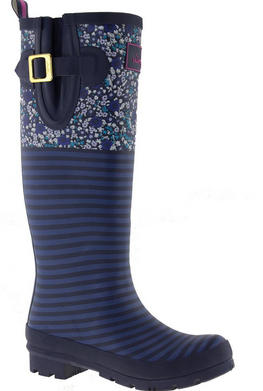 Joules Welly Print Women's Rubber Rain Boots Waterproof