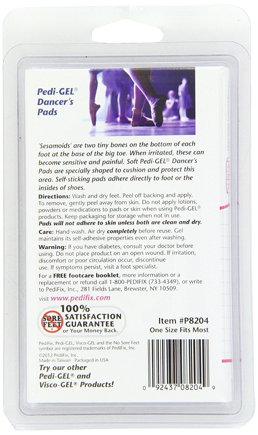 PediFix Pedi-gel Dancer's Pads, One Pair